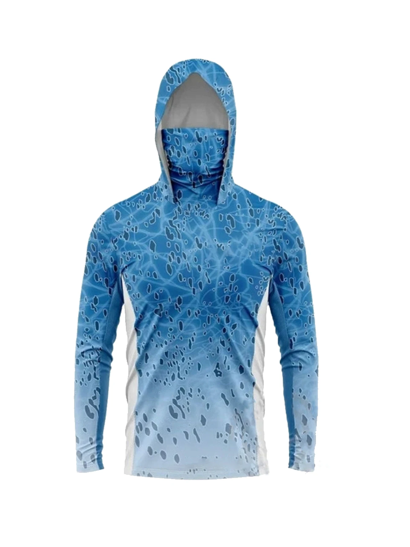 Summer Knit Clothing - Men Long Sleeve Fishing Hoodie Mask