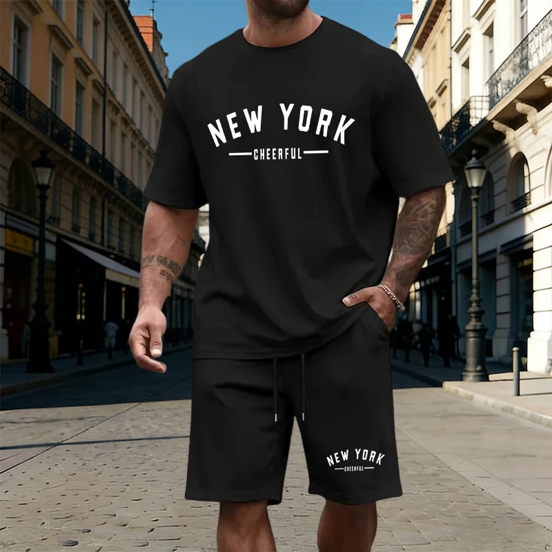 Summer Gym Clothing - Mens T-Shirt Tracksuit Gym Casual Jogging