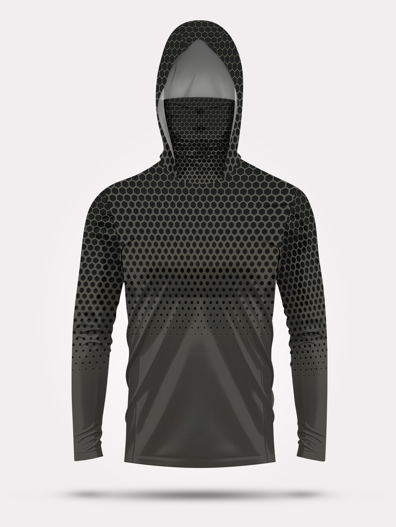 Summer Knit Clothing - Men Hood Fishing Shirt long sleeve