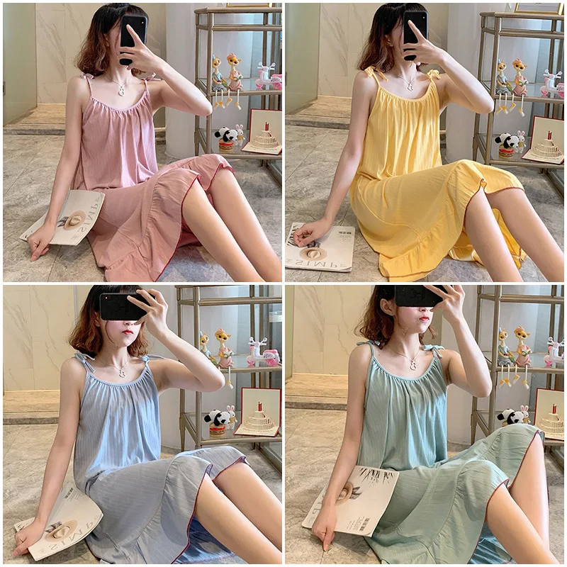 Summer Clothing Colors - Soft Women Fashion Nightgown Pajama Girls