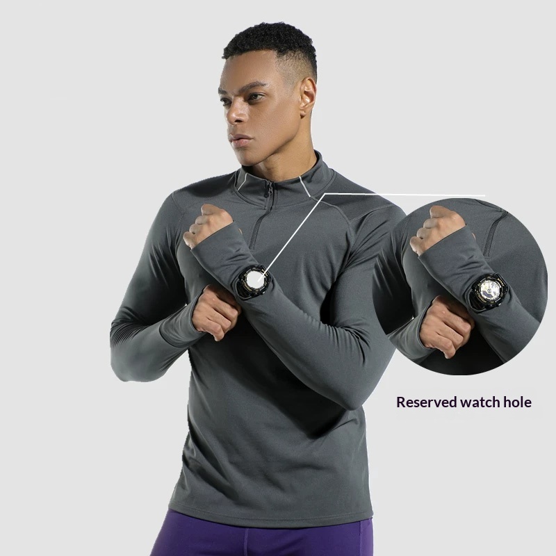 Summer Gym Clothing - Men's Finger Hole Design Fall Winter