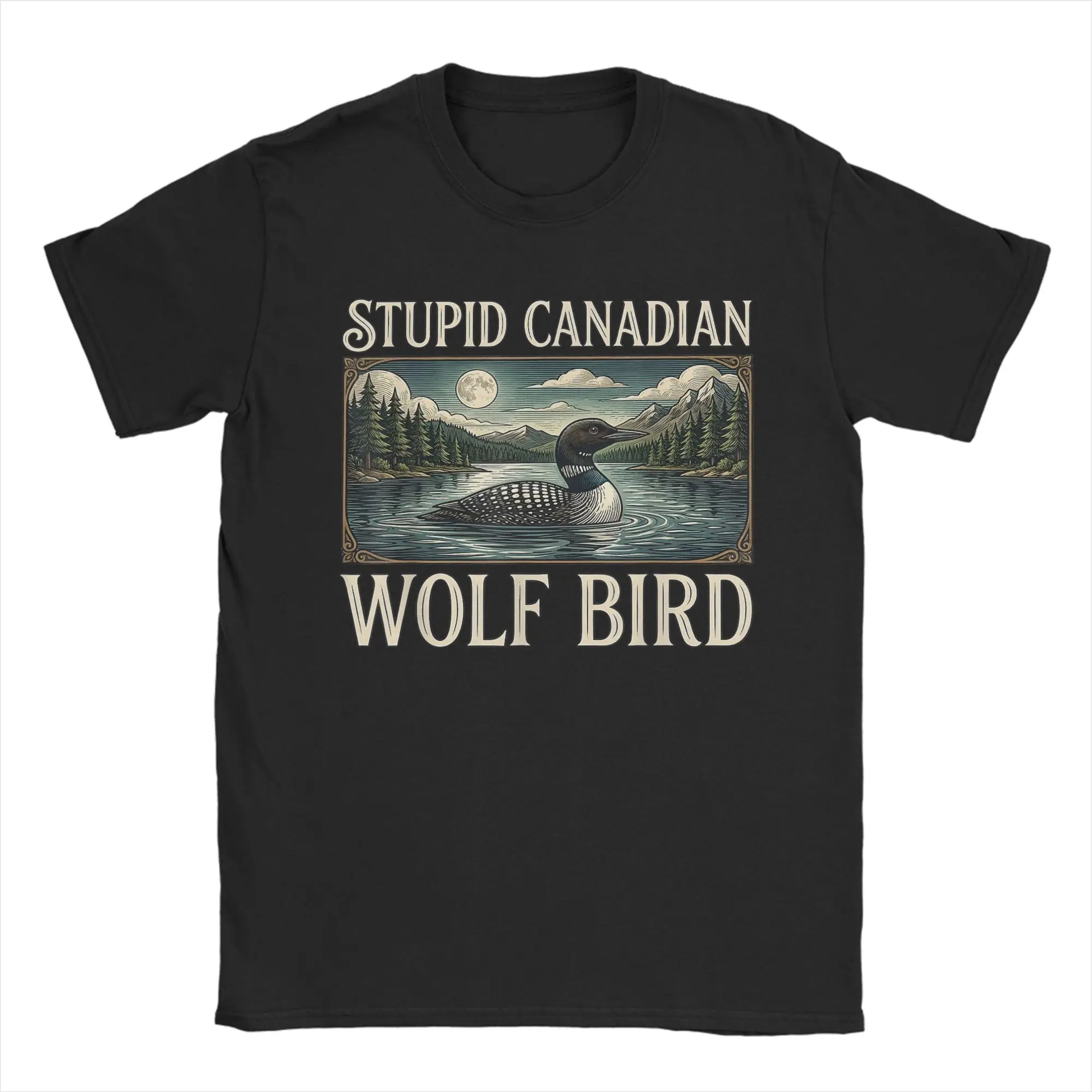 Summer Clothing Ideas - Novelty Stupid Canadian Wolf Bird Funny
