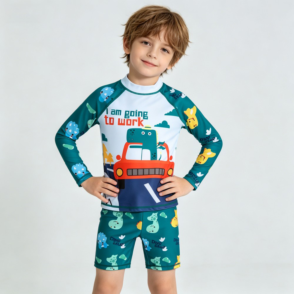 2Pcs Kids Long Sleeve Swimwear - đánh giá và giá Rash Guard Long Sleeve