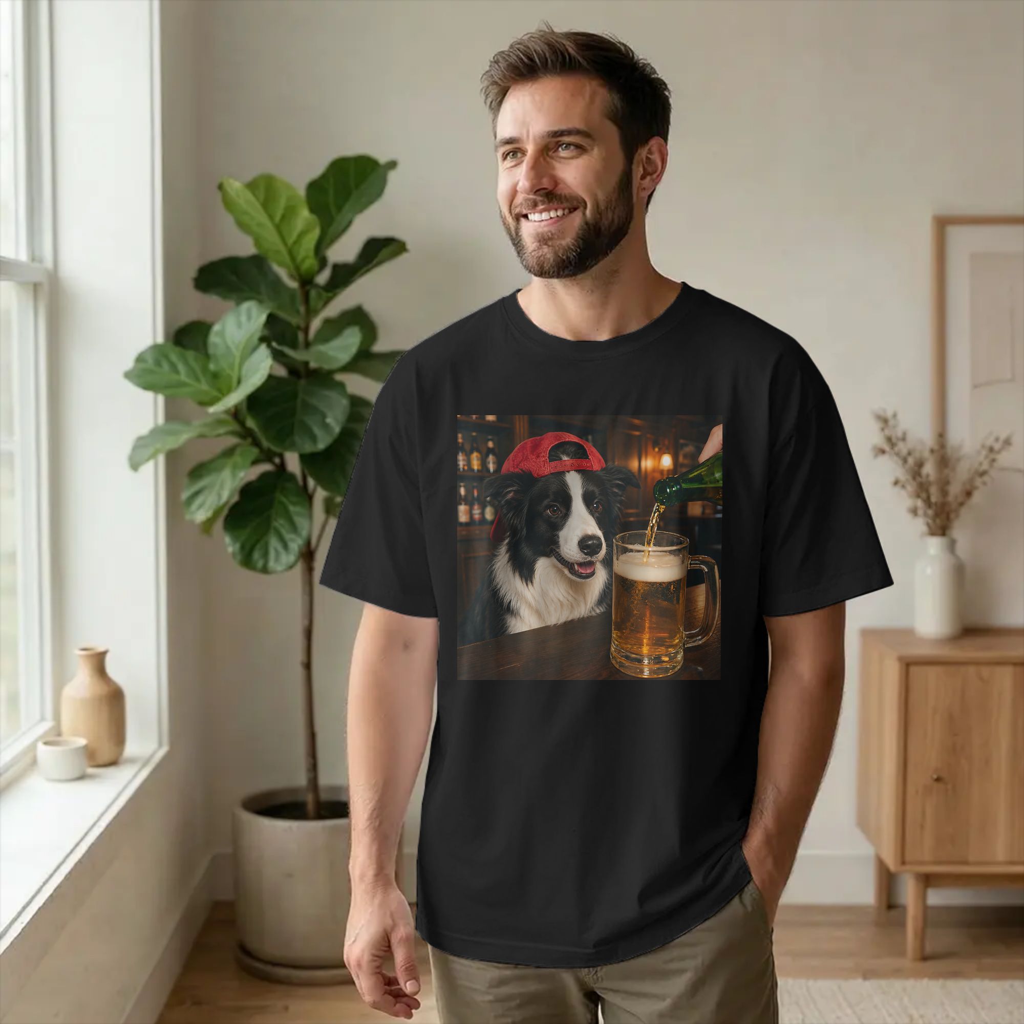 Men Border Collie Drinking Bee - đánh giá và giá Summer Clothing Ideas