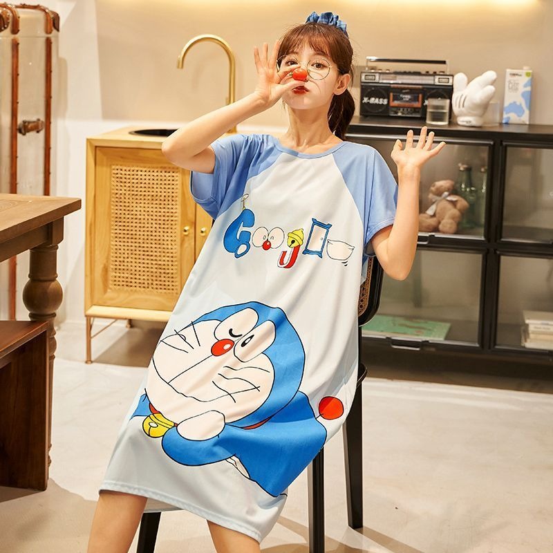 Doraemon cute nightdress for w - đánh giá và giá Summer Nights Clothing