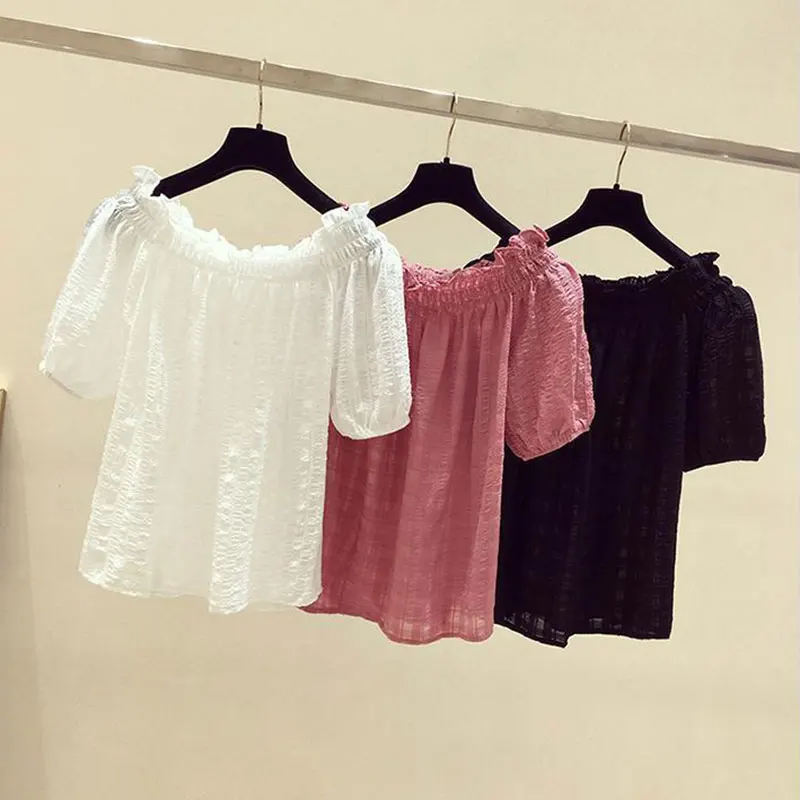 Rose Red Casual Slash Neck Puf - đánh giá và giá Summer Rose Clothing