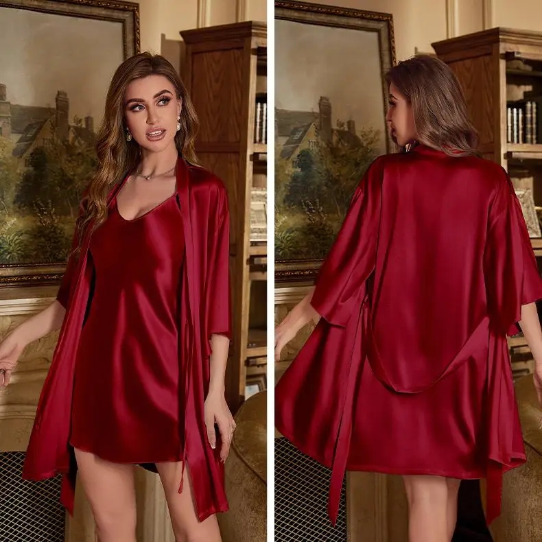 2PC Robe Suit Women Rayon Bath - đánh giá và giá Summer Nights Clothing